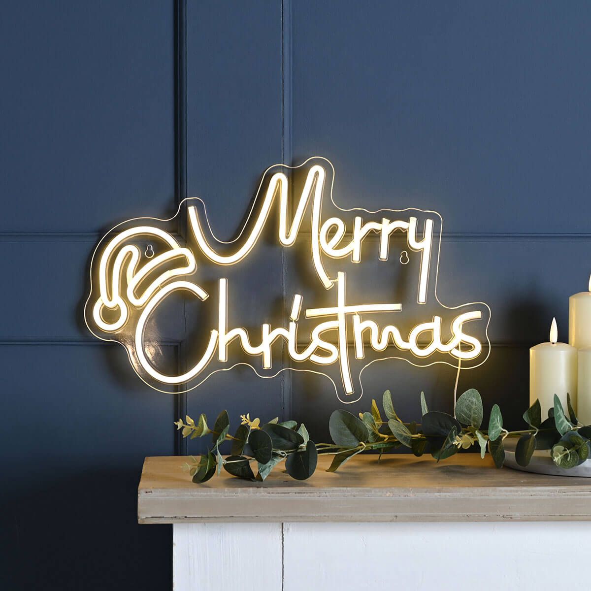 Merry Christmas Neon Sign - Christmas Indoor Light (43cm Length