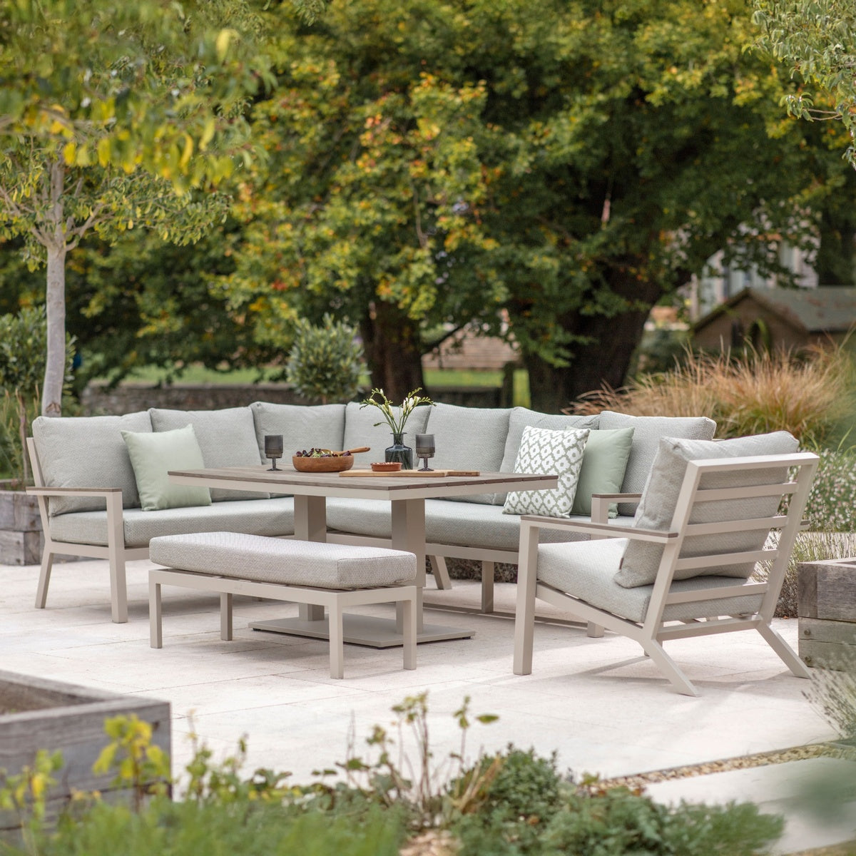 Bramblecrest Zurich 8 Seat Garden Modular Corner Sofa Set with