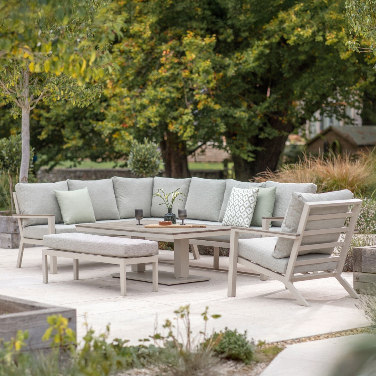 Bramblecrest Zurich 8 Seat Garden Modular Corner Sofa Set with