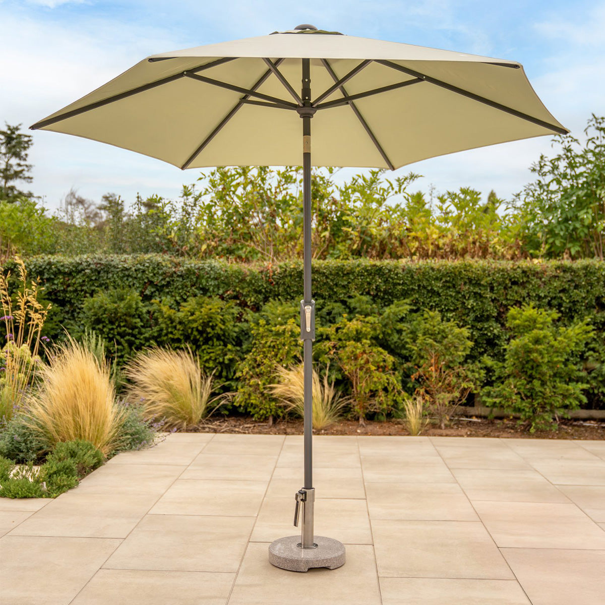Kettler 2.5M Garden Parasol Wind-Up with Auto Tilt & Night Cover