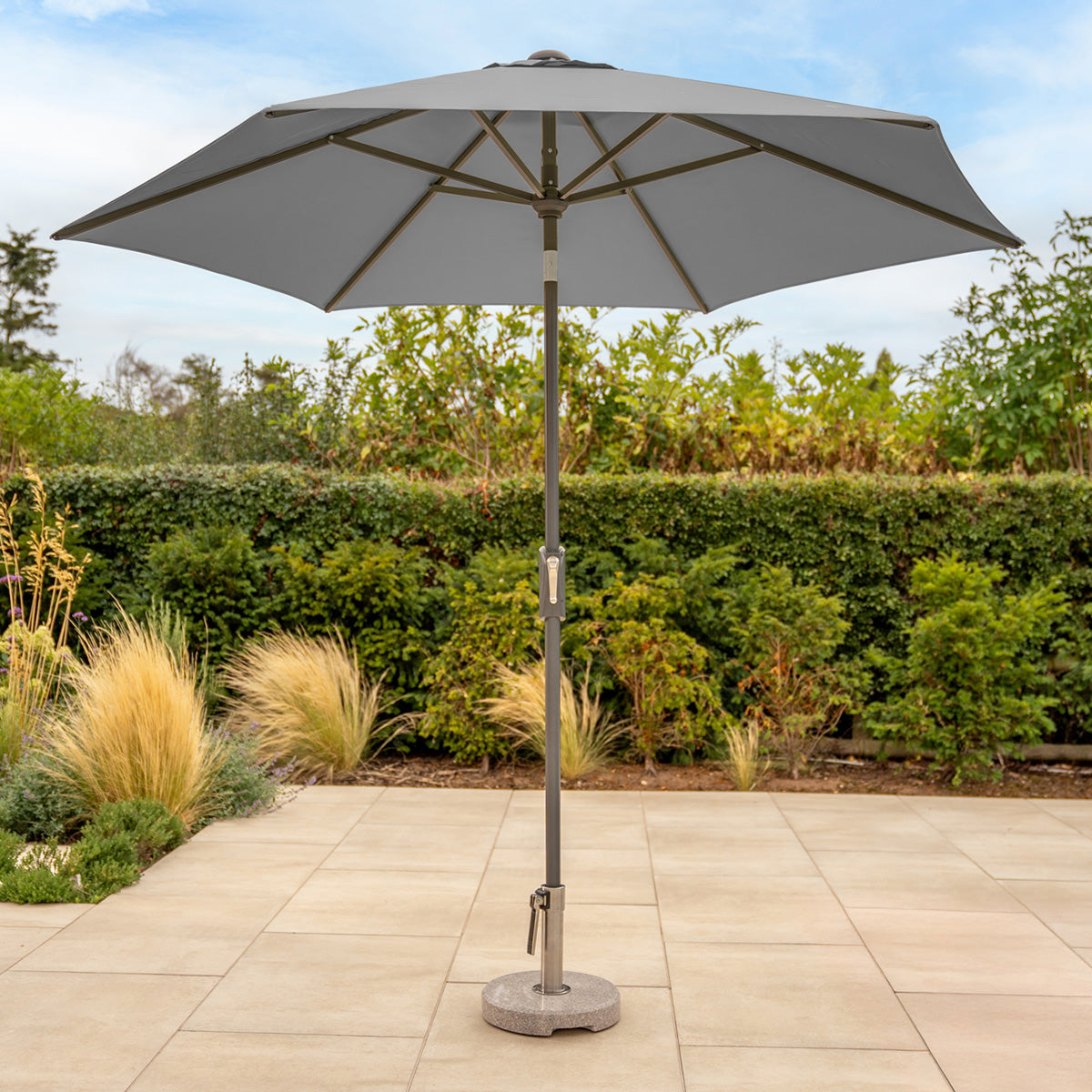 Kettler 2.5M Garden Parasol Wind-Up with Auto Tilt & Night Cover