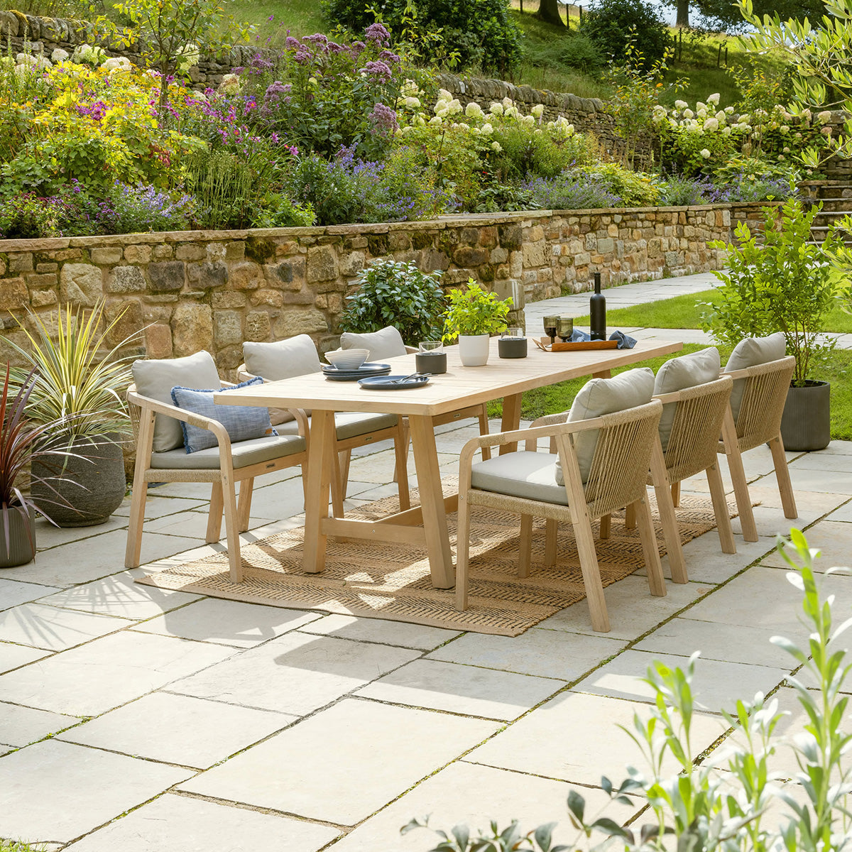 Kettler Cora 6 Seat Garden Rectangular Dining Set – Ruxley Manor Garden Centre