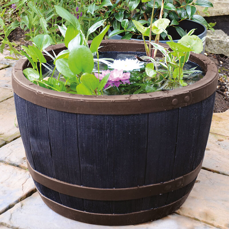 40cm Blenheim Half Barrel Copper Outdoor Plant Pot