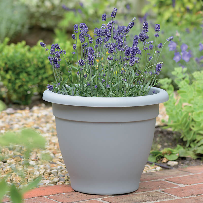 33cm Essentials Outdoor Plant Pot (Grey)