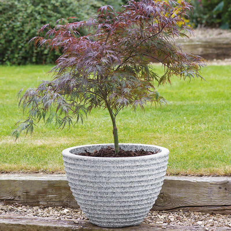 37cm Low Honey Outdoor Plant Pot (Grey)