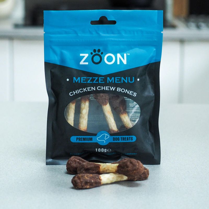 Zoon Mezze Dog Treats - Chicken Chew Bones (100g)