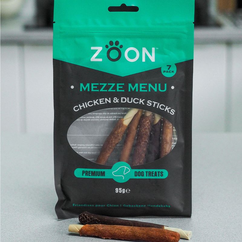Zoon Mezze Dog Treats - Chicken & Duck Sticks (95g)
