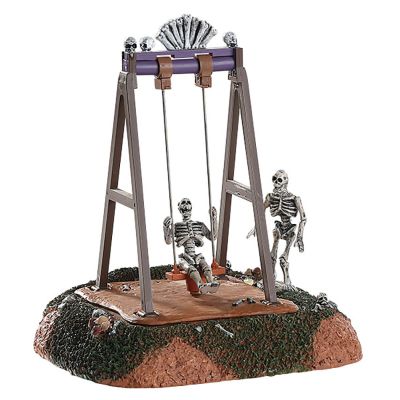 Lemax Skeleton Swings (Battery Operated) - Table Accent