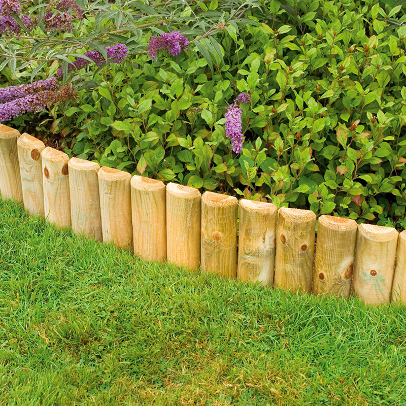 23cm Garden Border Log Roll Edging (Pressure Treated)