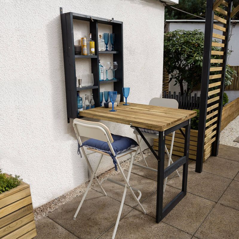 Forest Wall Mounted Folding Garden Bar (Pressure Treated)