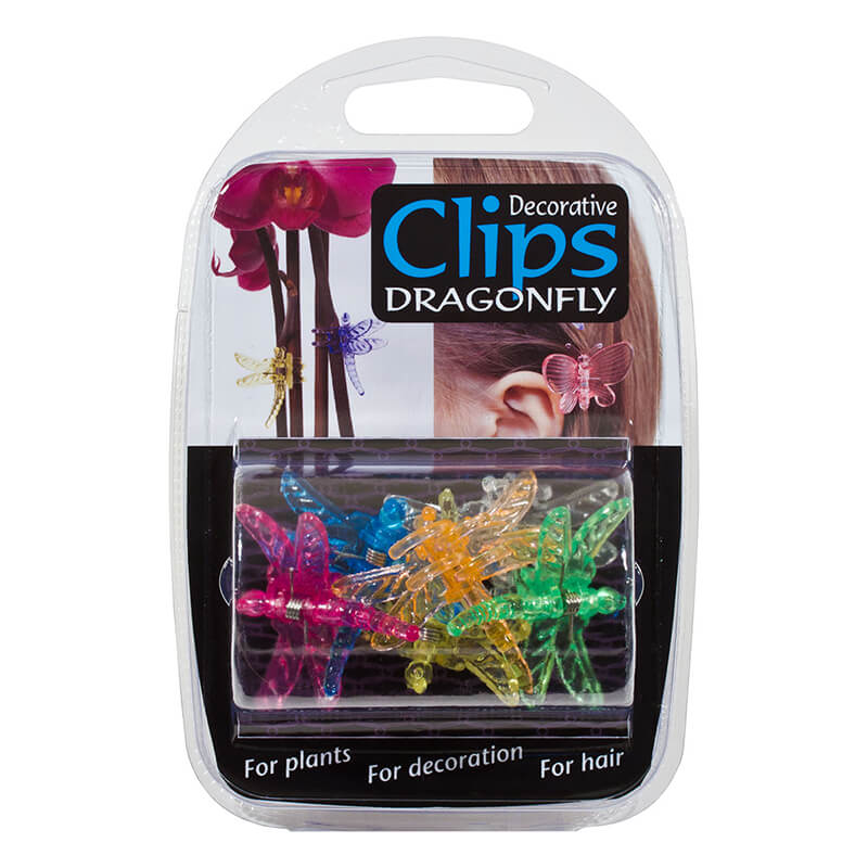 Dragonfly Clips - Assorted Colours - 6 Pack