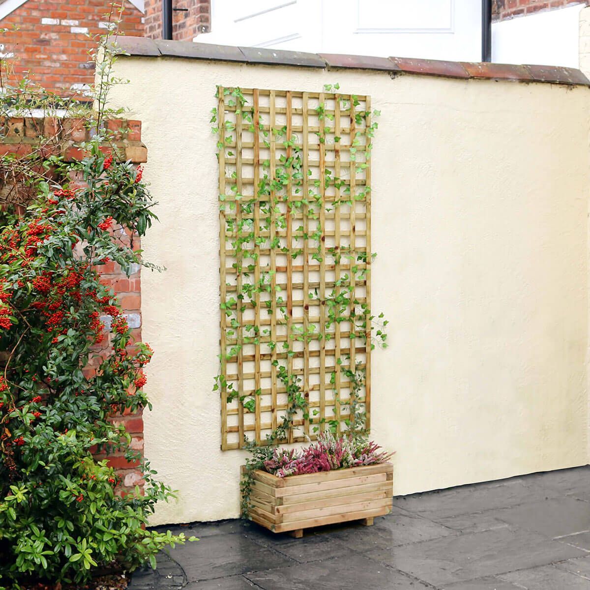 pressure treated wood trellis Zest County Square Pressure Treated Wood Trellis 183cm x 91.5cm – Ruxley Manor Garden Centre