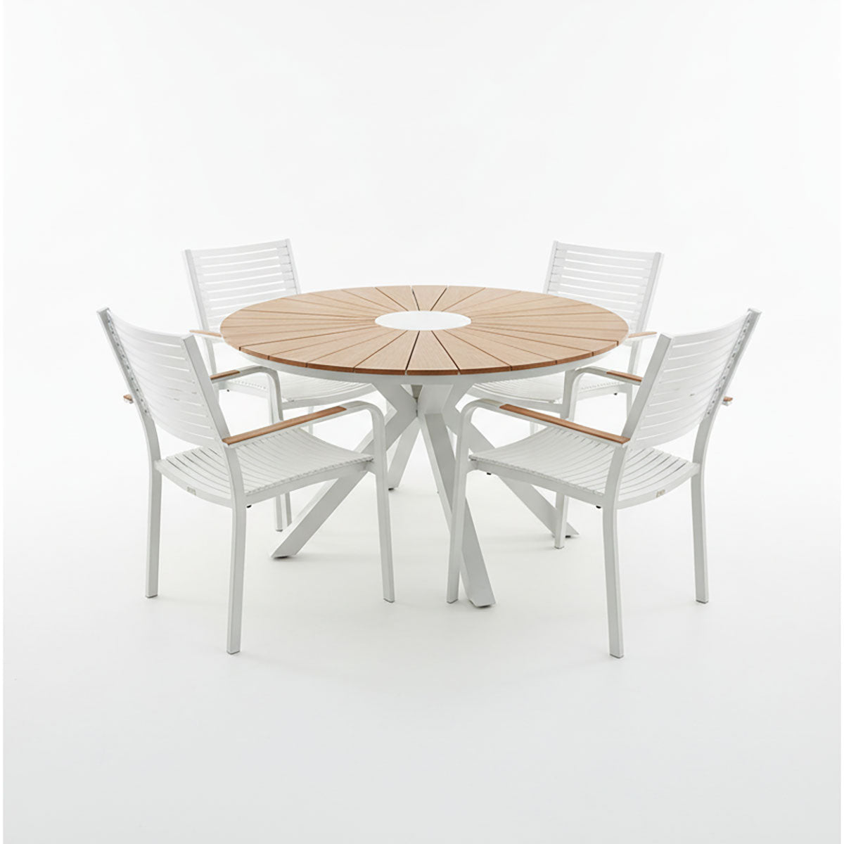 Ardeo Fusion 4 Seat Polywood Round Garden Dining Set – Ruxley Manor ...