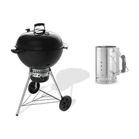 Weber Master-Touch E-5750 Charcoal BBQ with GBS - Black with FREE Rapidfire Chimney Starter