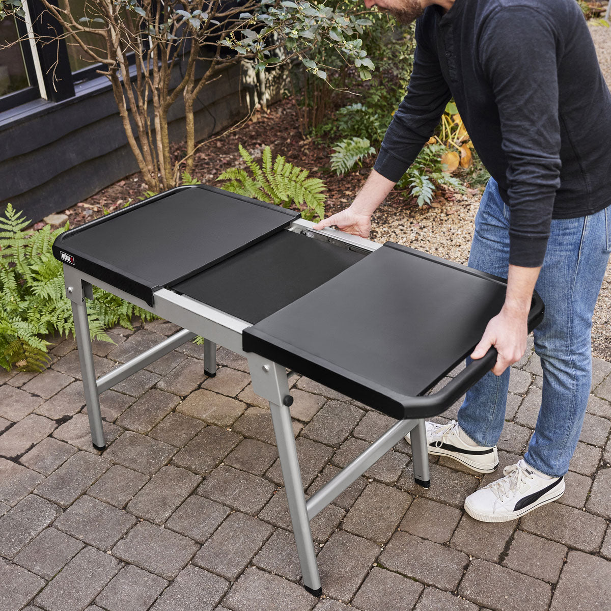 Extending Cart Weber Folding and Extending Griddle Cart Stand 43cm-56cm (for Slate, L ...