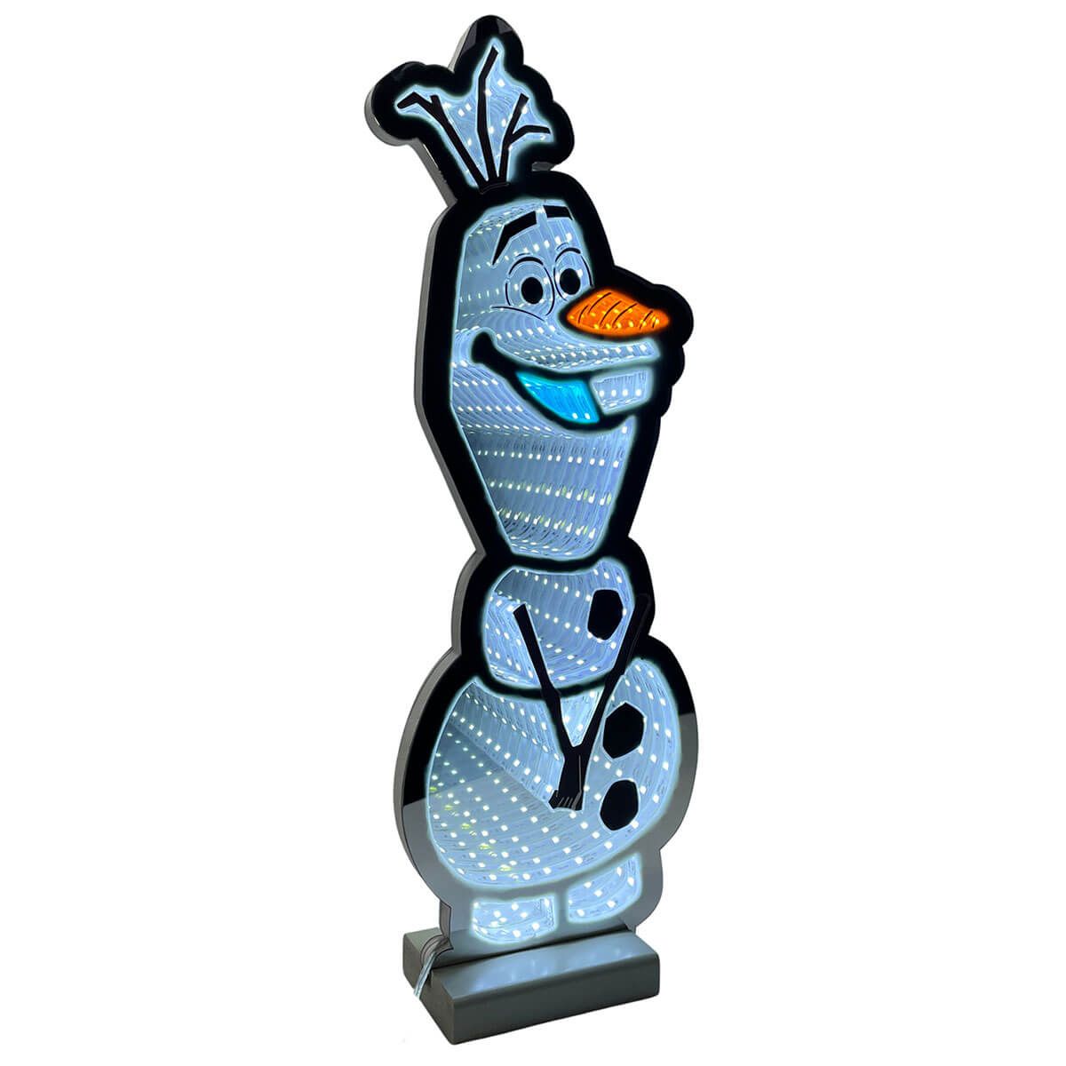 Animated character snowman with a carrot nose on a white background