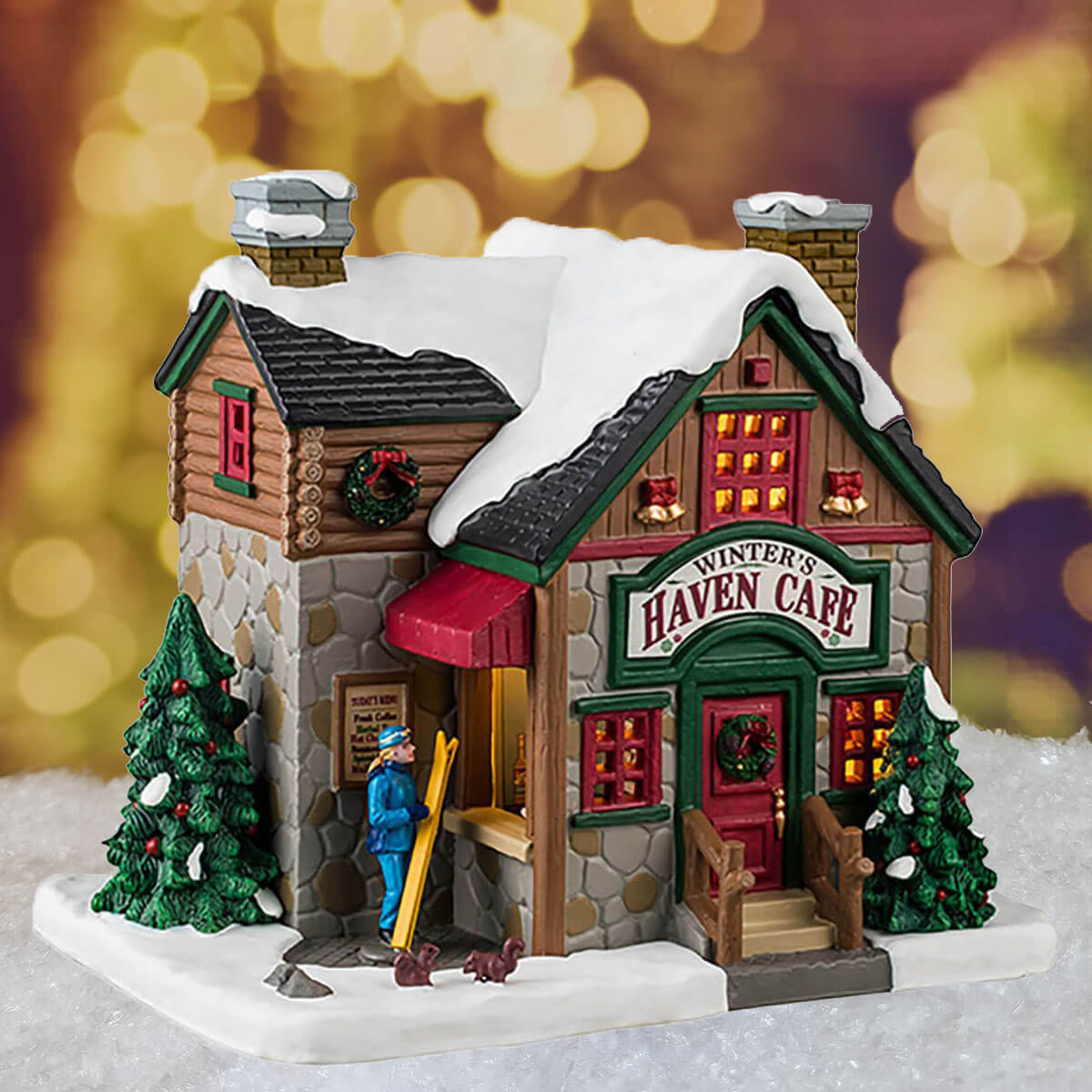 Xマスオルゴール LEMAX バーガーショップ ライトハウス イルミネーション Lemax Light-up Buildings – Ruxley Manor Garden Centre
