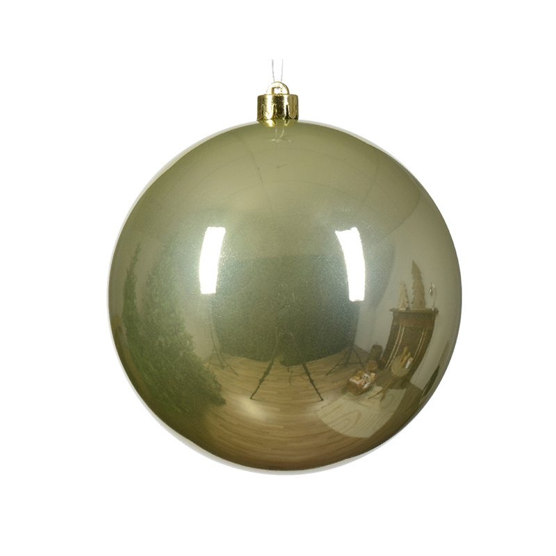 Pistachio Christmas Tree Bauble, Shatterproof (14cm)