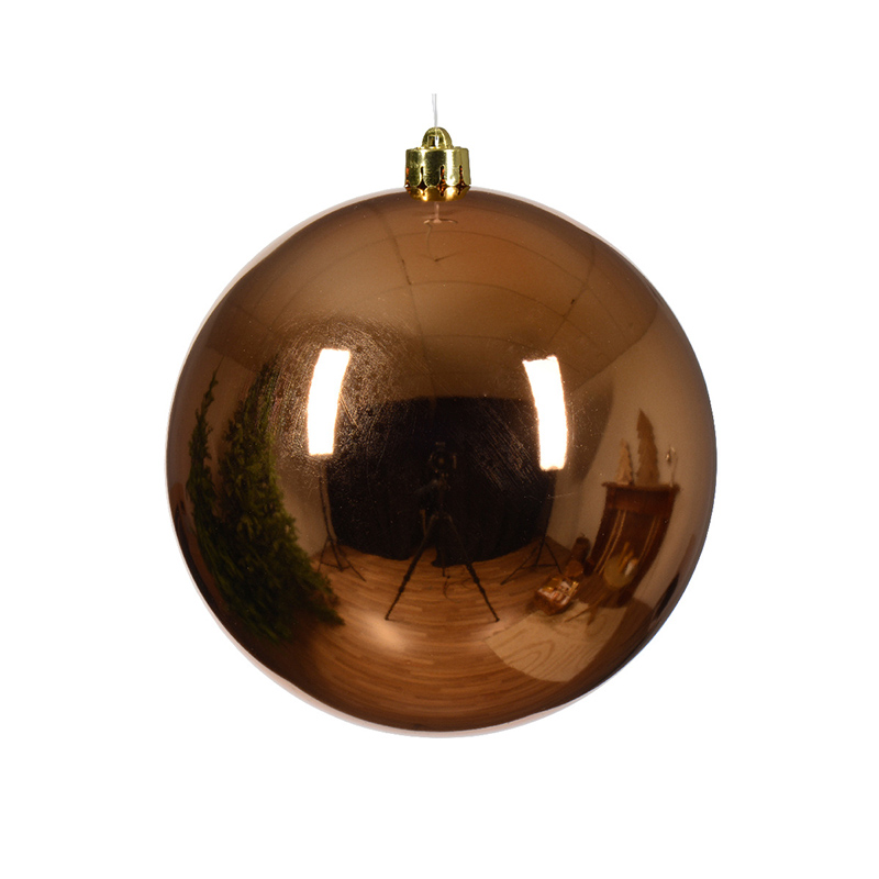 Red Copper Christmas Tree Bauble, Shatterproof (14cm)