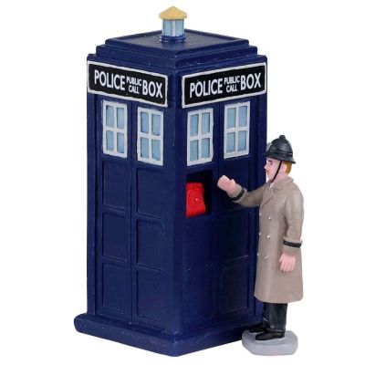Lemax Village Police Call Box Set Table Accent
