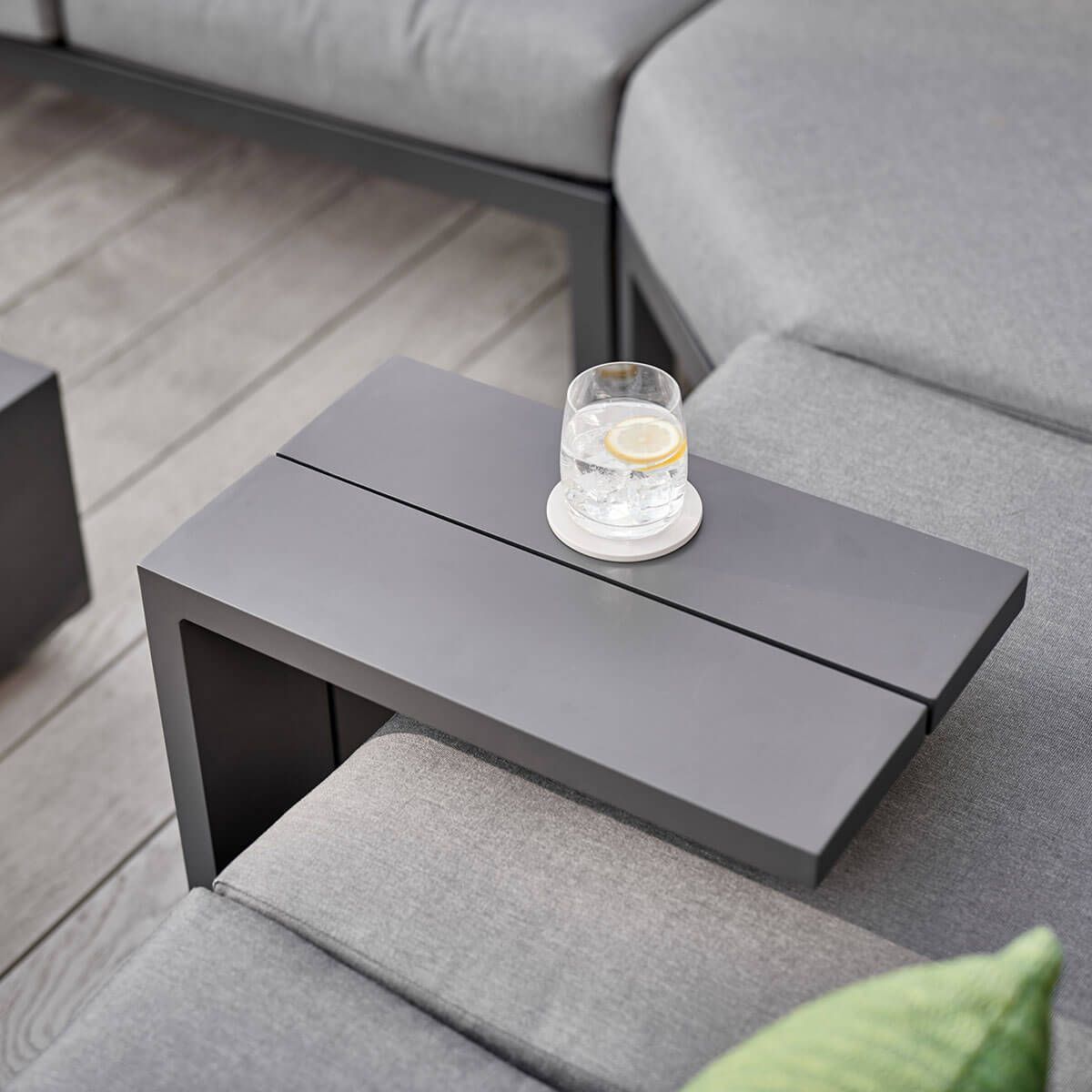 Kettler Elba - Side Table for Kettler Garden Sun Lounger/Low Lounge Sofa Set (Grey)