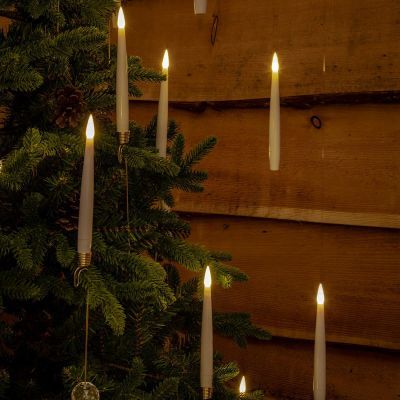 10 White Remote Controlled Magic Tree Candles