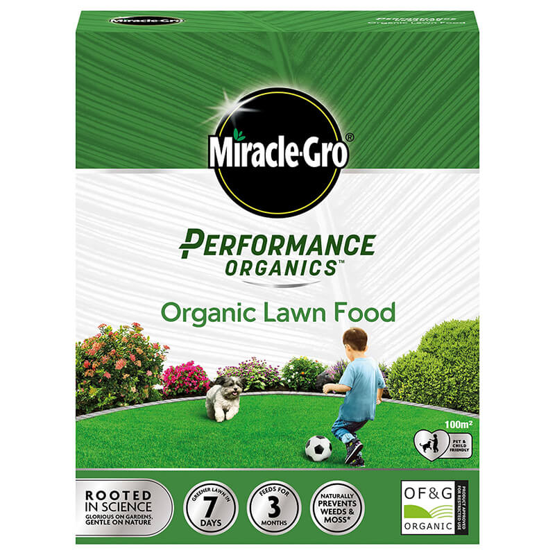 Miracle-Gro Performance Organics Lawn Food (2.7kg, 100sq.m)