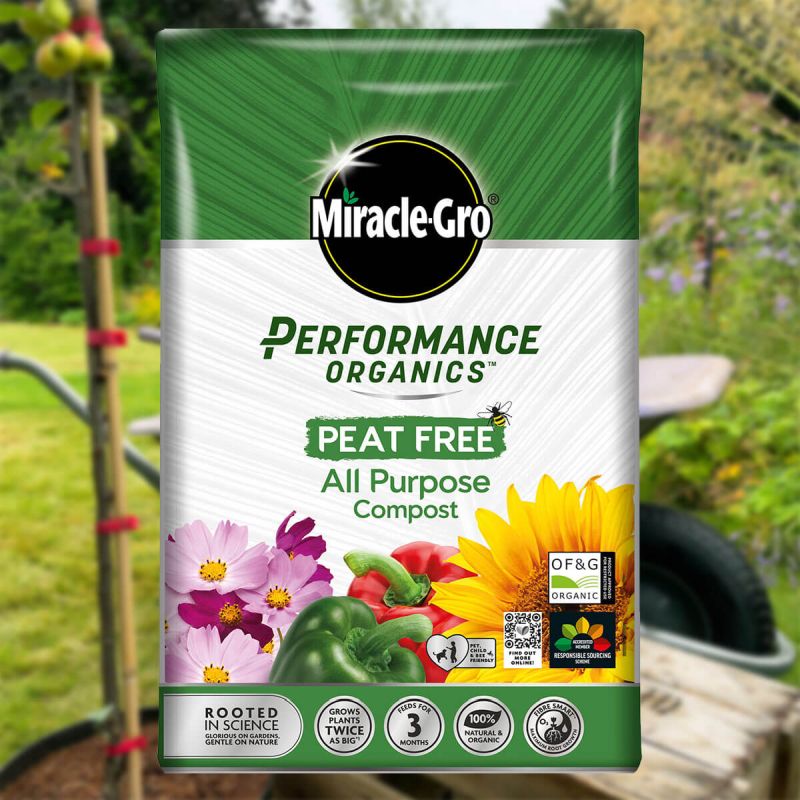 Miracle-Gro Perform Organic Peat Free All Purpose Compost (40 Litres)