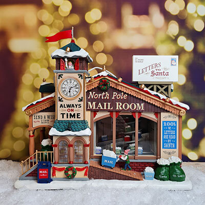 Lemax Christmas Village North Pole Mail Room