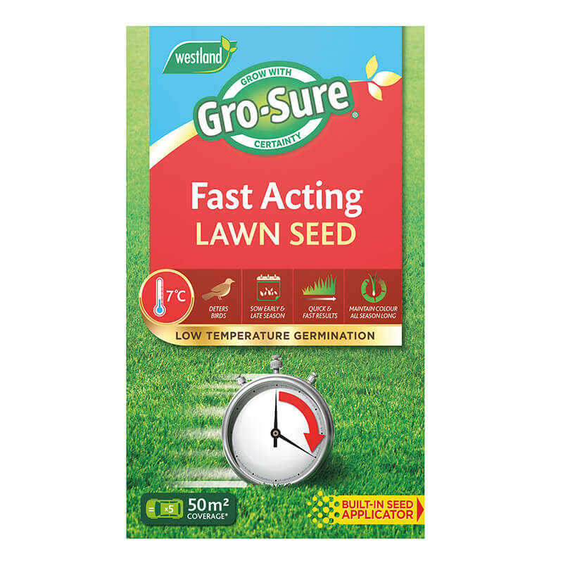 Gro-sure Fast Acting Lawn Seed (Covers 50sq.m)