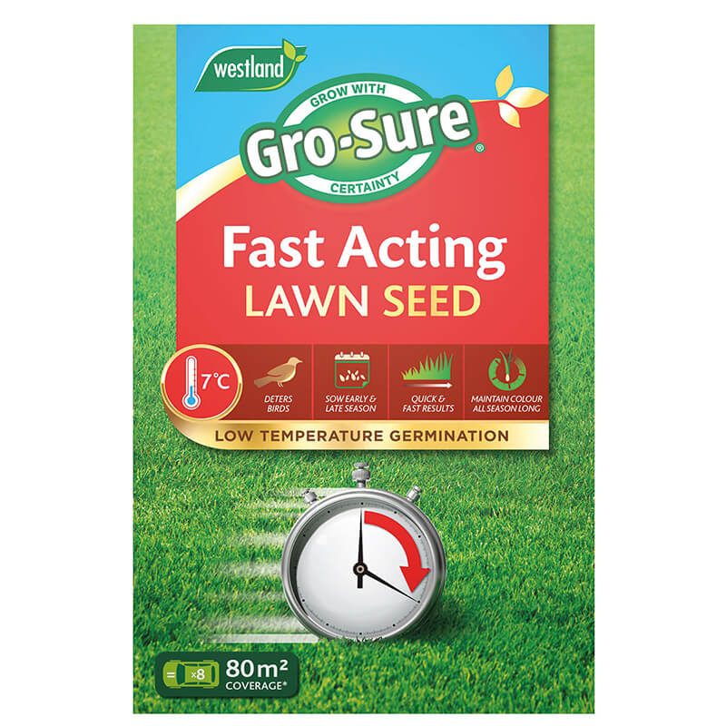 Gro-Sure Fast Acting Lawn Seed (Covers 80sq.m)