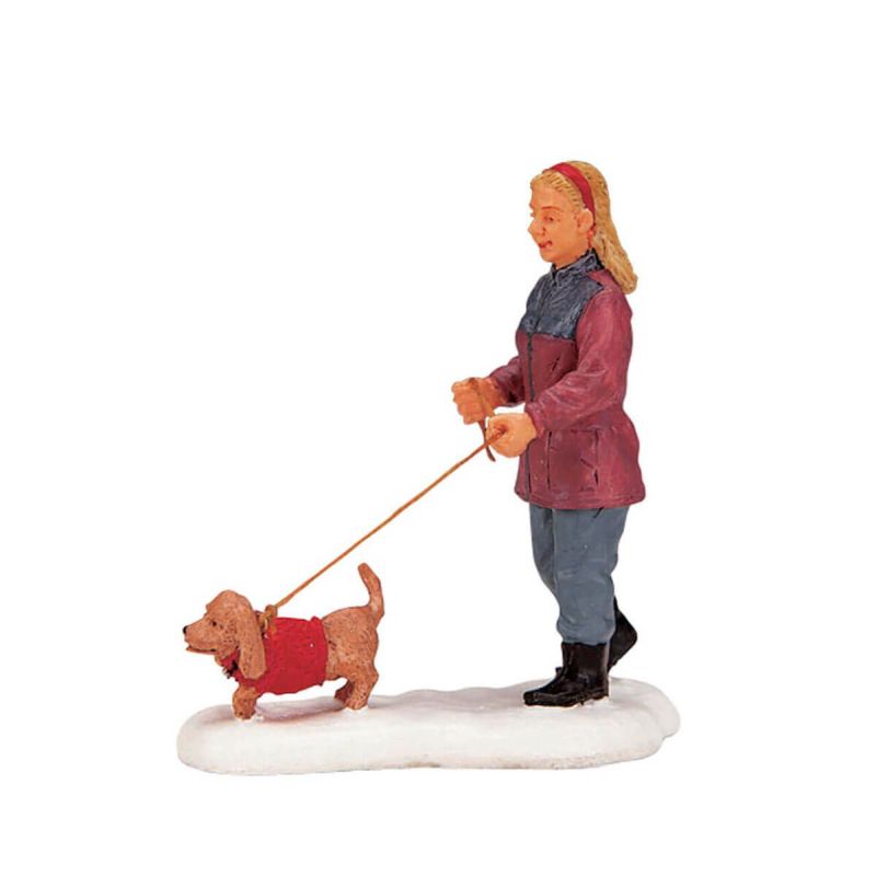 Lemax Christmas Strolling With Pooch Figurine