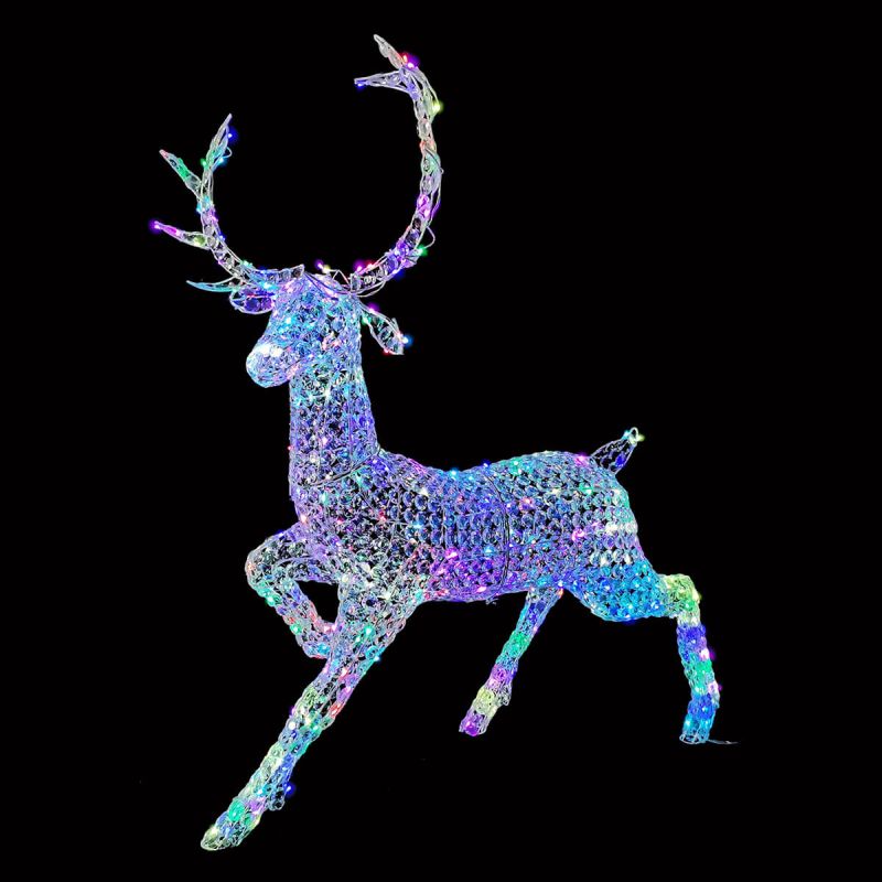 1.4m  Colour Changing Jewelled Stag