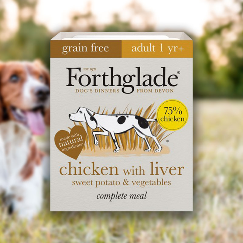 Forthglade Grain Free Wet Dog Food - Chicken & Liver (395g)