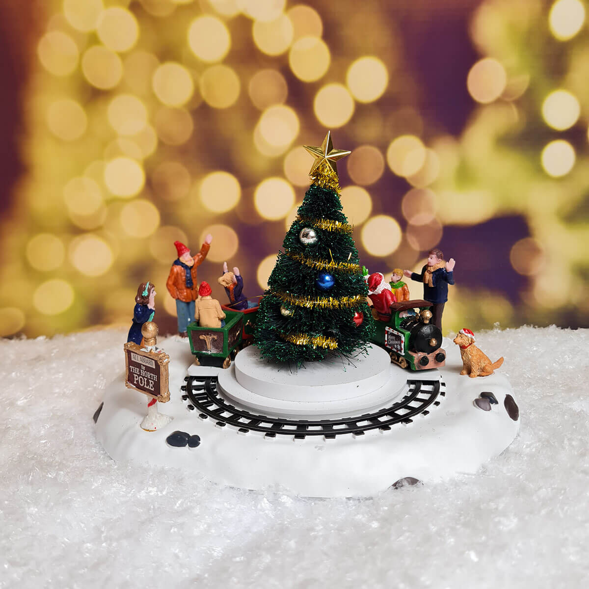 Lemax Christmas Village Santa's Kiddie Train Table Accent