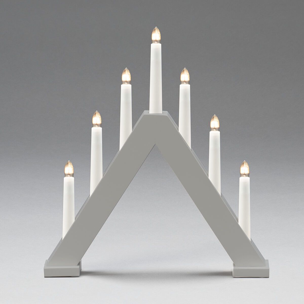 7 Bulb Candlestick - Grey