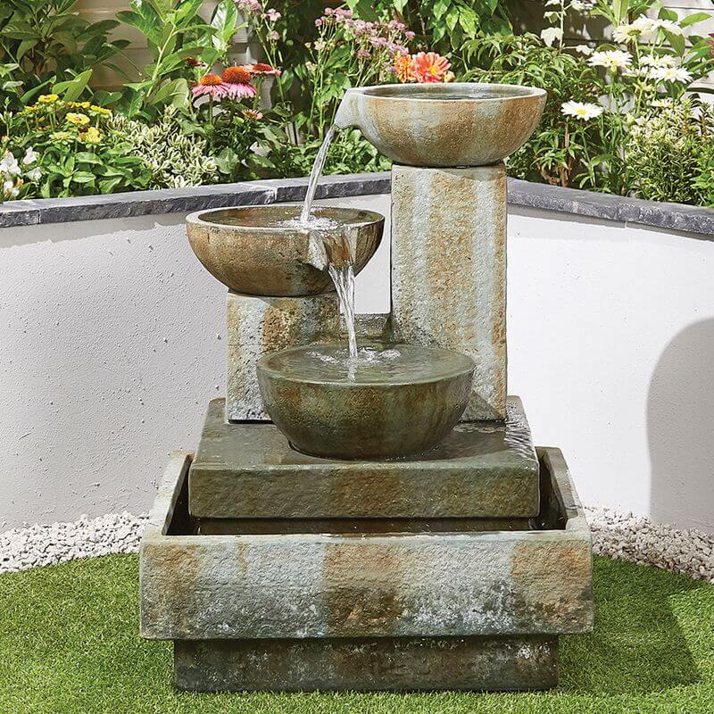 Patina Bowls Water Feature