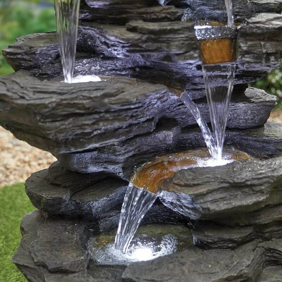 Kelkay Hinoki Springs Rock Effect Water Feature (with LEDs)
