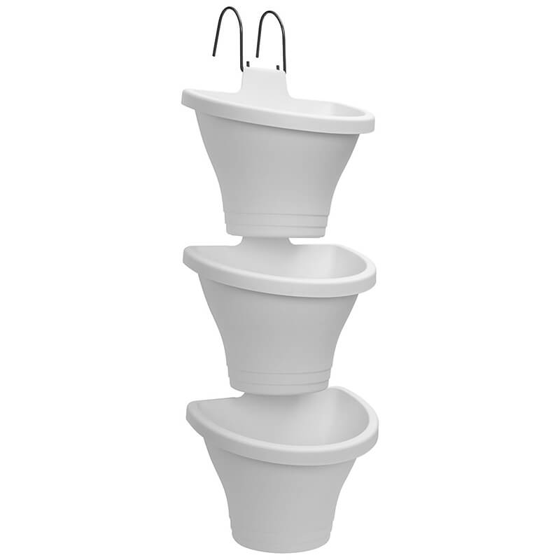 Corsica Vertical Forest 24cm Set of 3 in White
