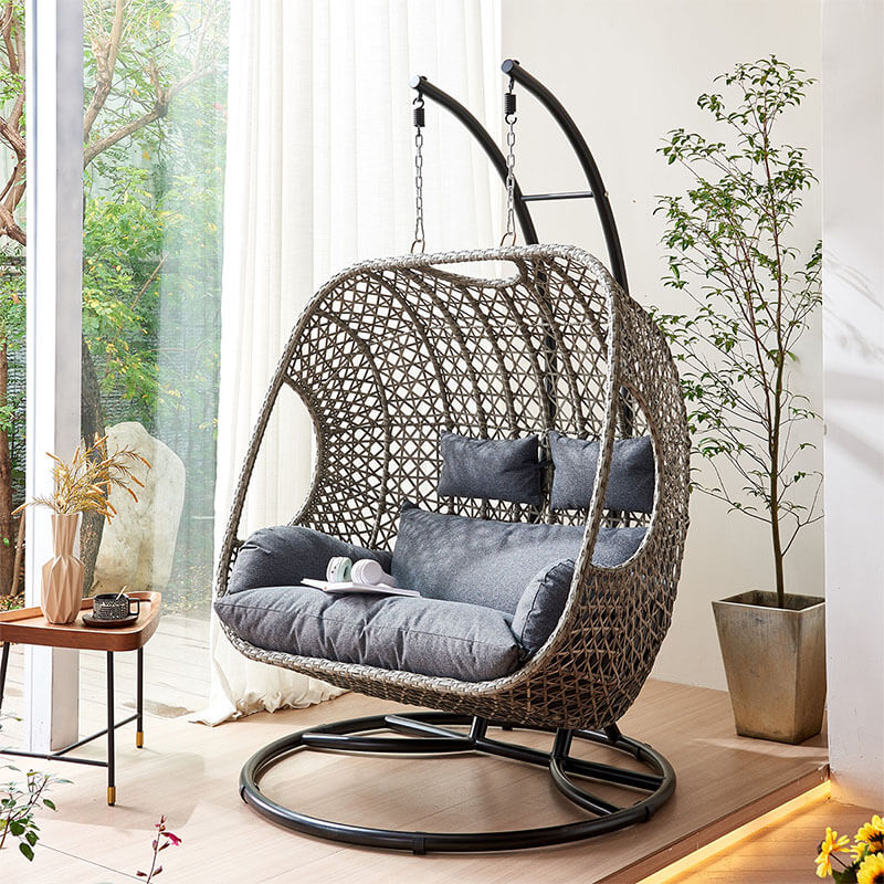 Supremo 2 Seater Wicker Cocoon Swing Chair