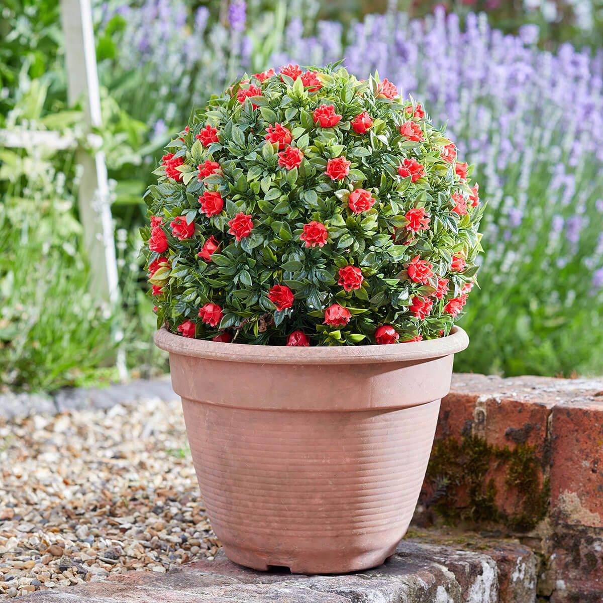 Topiary Red Rose Ball 30 cm