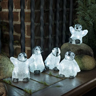 LED Acrylic Penguins - Set of 5