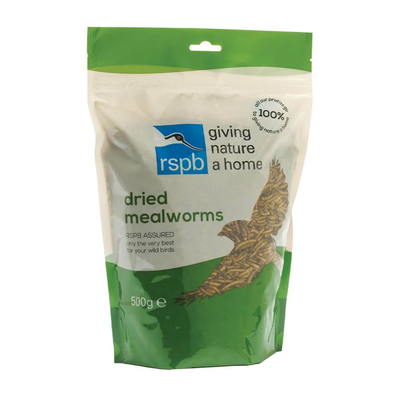 RSPB Dried Mealworms Bird Feed (500g)
