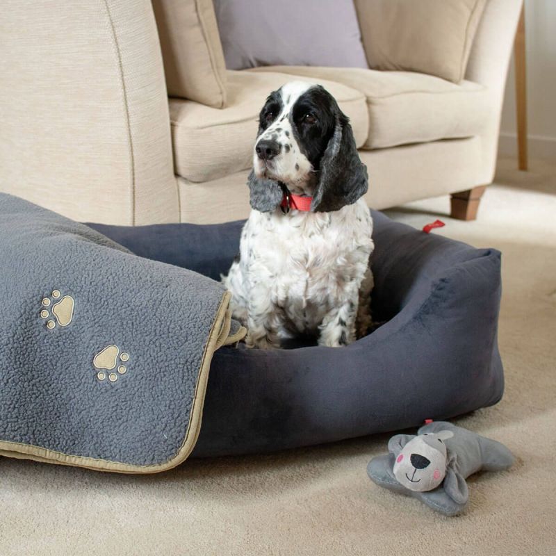 Zoon Velour Square Dog Bed (Small Dog)