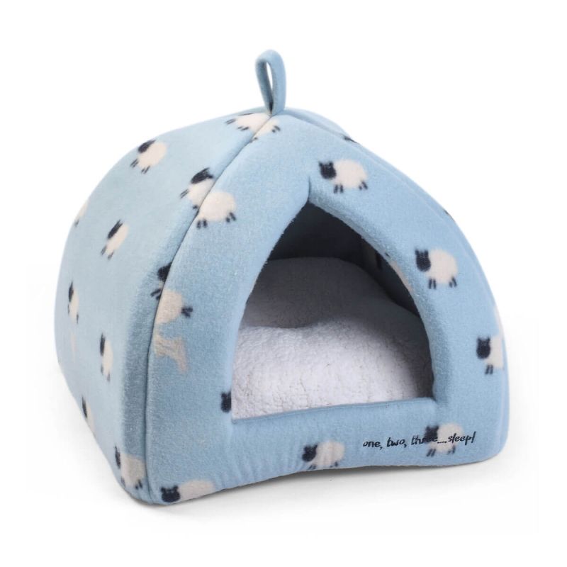 Zoon Counting Sheep Igloo Cat Bed (Blue)