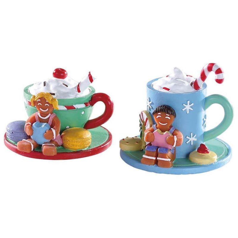 Lemax Christmas Village Cocoa and Cookies Table Accent Set