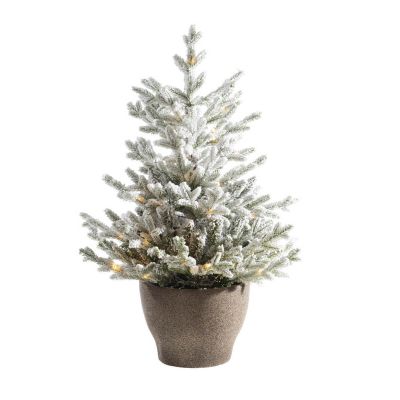 Oslo Snowy Potted 4ft Pre-Lit Christmas Tree