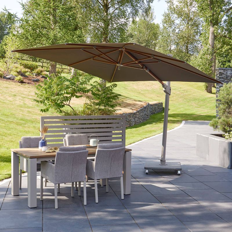 LIFE Jasmijn Parasol with Woodlock Ribs including Base and Cover