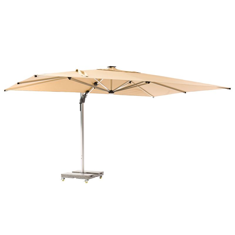 Bramblecrest Worcester 3m Side Post Parasol with LEDs, Cover and Base
