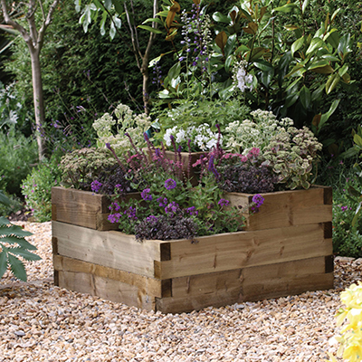 Caledonian Tiered Raised Planting Bed - 90 x 90cm (Pressure Treated)